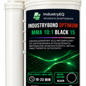 IndustryBond Optimum MMA Black 15-minutes methacrylate adhesive, 1:10 ratio, 490 ml Black