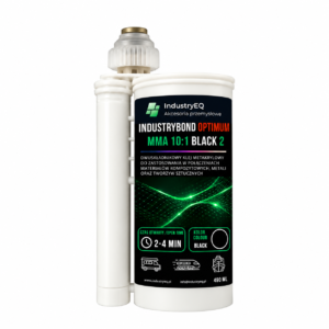 IndustryBond Optimum MMA Black 2-minutes methacrylate adhesive, 1:10 ratio, 490 ml Black